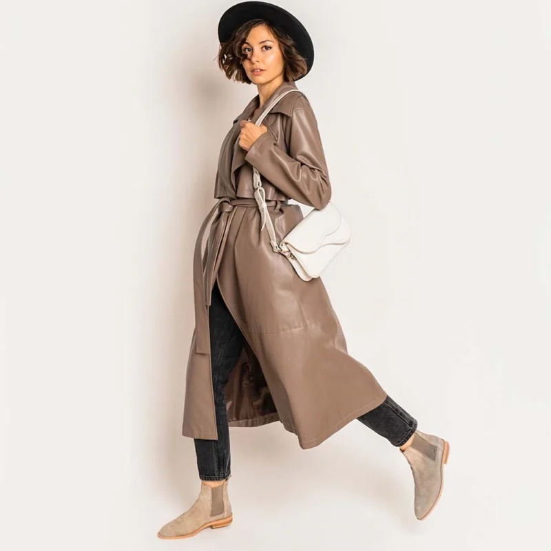 Leather coat